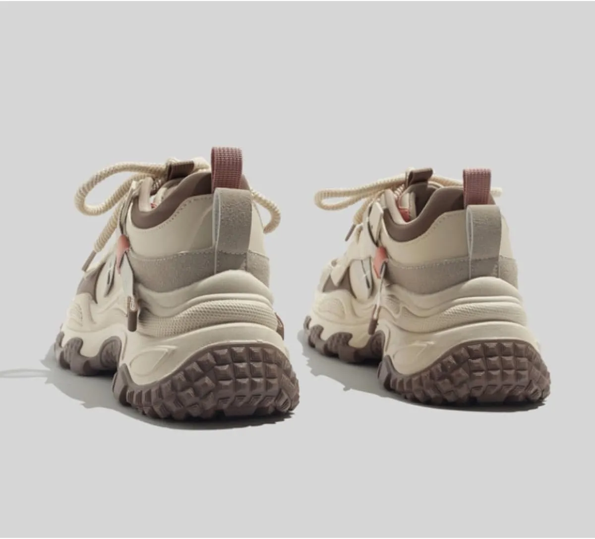 Ultra Stylish Women's Dad Shoe Chunky Platform Sneakers Comfortable Height Increasing Fashion Lace-Up Casual Outdoor Trainers for Daily Wear