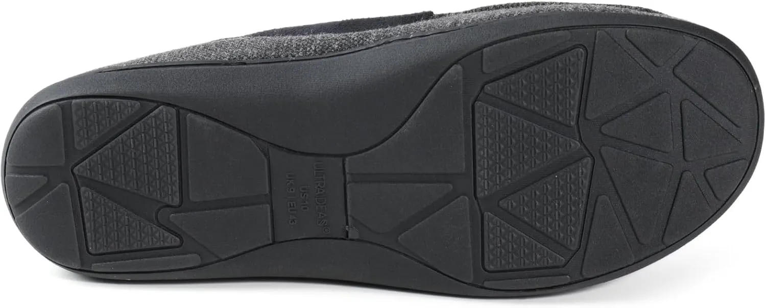 ULTRAIDEAS Men's Carver Slippers Moc Loafer House Shoes Memory Foam