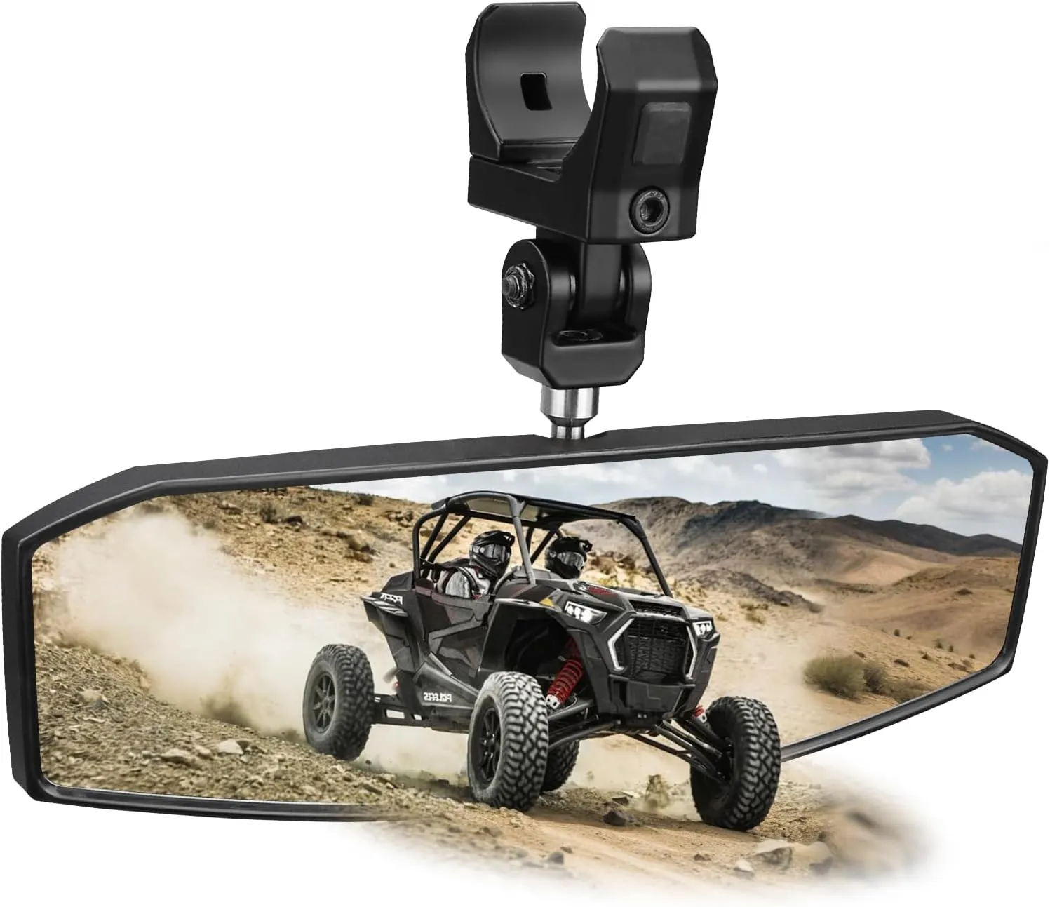 UTV Mirror for 1.5-2.0 Inch Roll Cage, Compatible with Polaris RZR、Can am Maverick、Honda Pioneer Talon SXS、Kawasaki Mule KRX、Yamaha Wolverine YXZ、Kubota RTV、JD Gator、CF Zforce、Segway