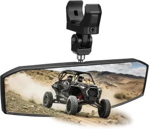 UTV Mirror for 1.5-2.0 Inch Roll Cage, Compatible with Polaris RZR、Can am Maverick、Honda Pioneer Talon SXS、Kawasaki Mule KRX、Yamaha Wolverine YXZ、Kubota RTV、JD Gator、CF Zforce、Segway