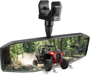 UTV Rear View Mirror,SXS UTV Mirrors HD,360°Adjustable Angle for 1.5" to 2.0 inch Round Roll Cage,Compatible with Polaris RZR,Honda Pioneer,Kawasaki KRX/Mule,Yamaha,Talon,Can Am X3,CFMOTO