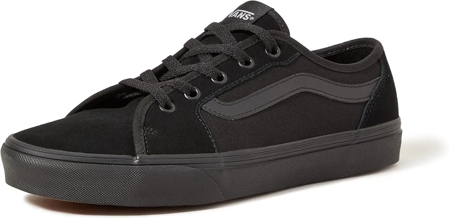 Vans Women's Sneaker, Suede Canvas Black Black, 6