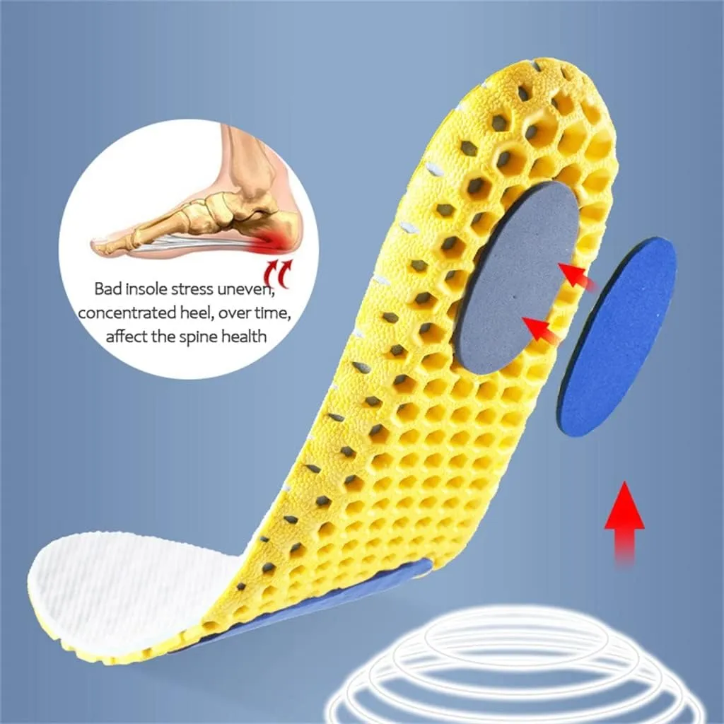 Version Orthopedic Memory Foam Sport Insoles Woman Men Shoes Feet Soles Pad Mesh Deodorant Breathable Cushion(40-44)