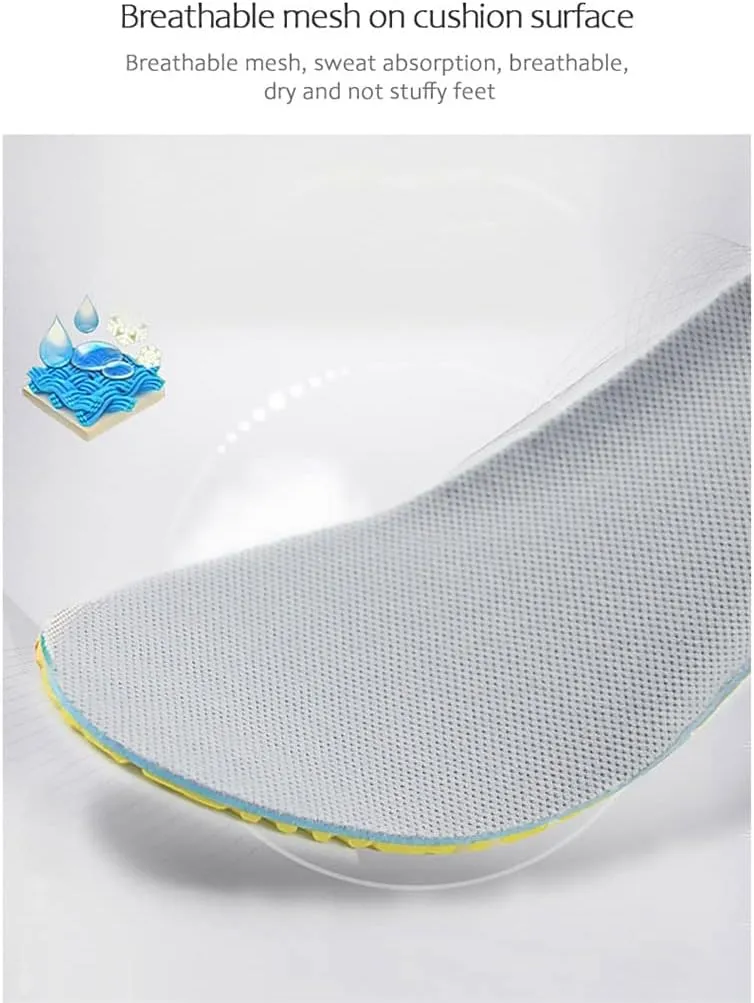Version Orthopedic Memory Foam Sport Insoles Woman Men Shoes Feet Soles Pad Mesh Deodorant Breathable Cushion(40-44)
