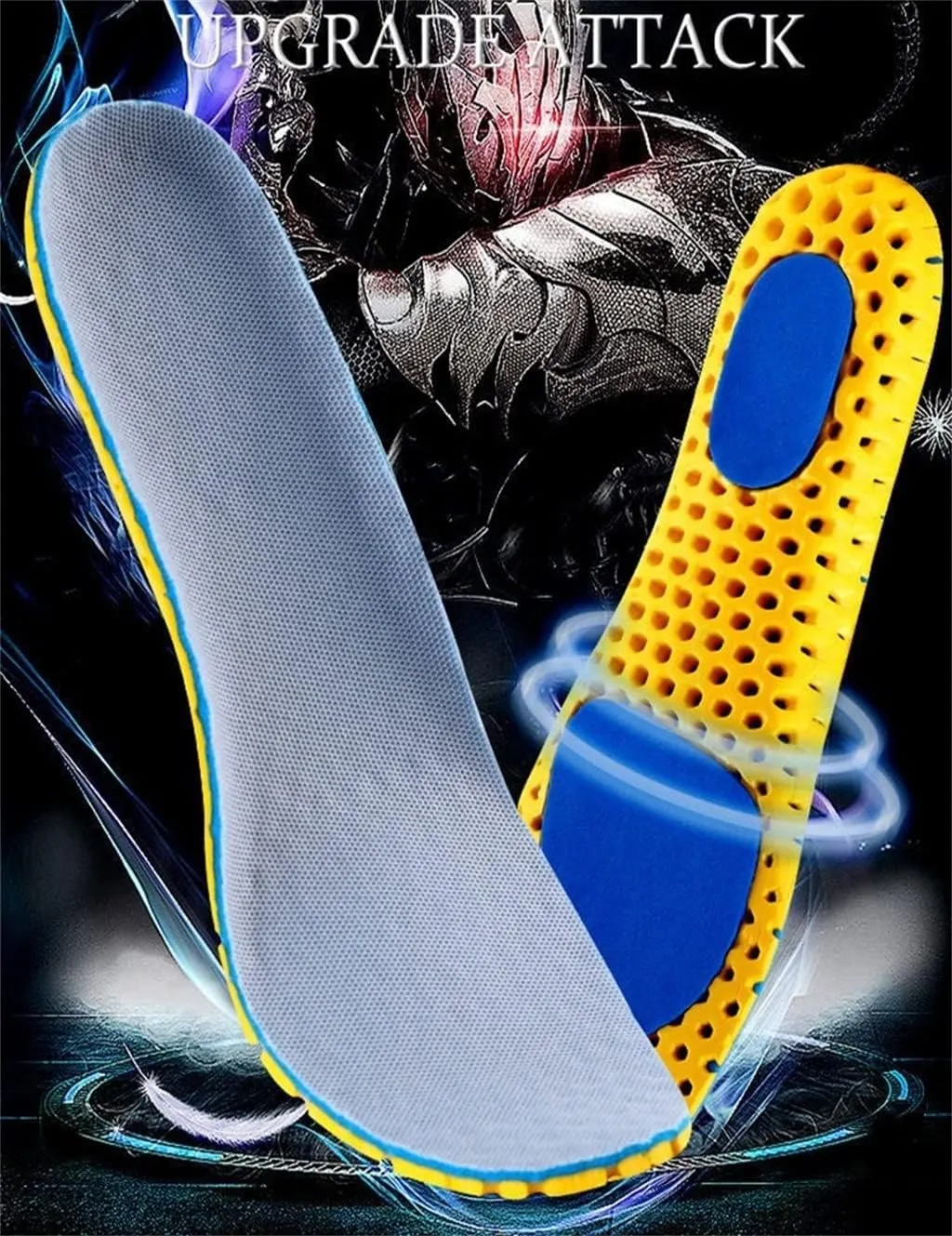 Version Orthopedic Memory Foam Sport Insoles Woman Men Shoes Feet Soles Pad Mesh Deodorant Breathable Cushion(40-44)