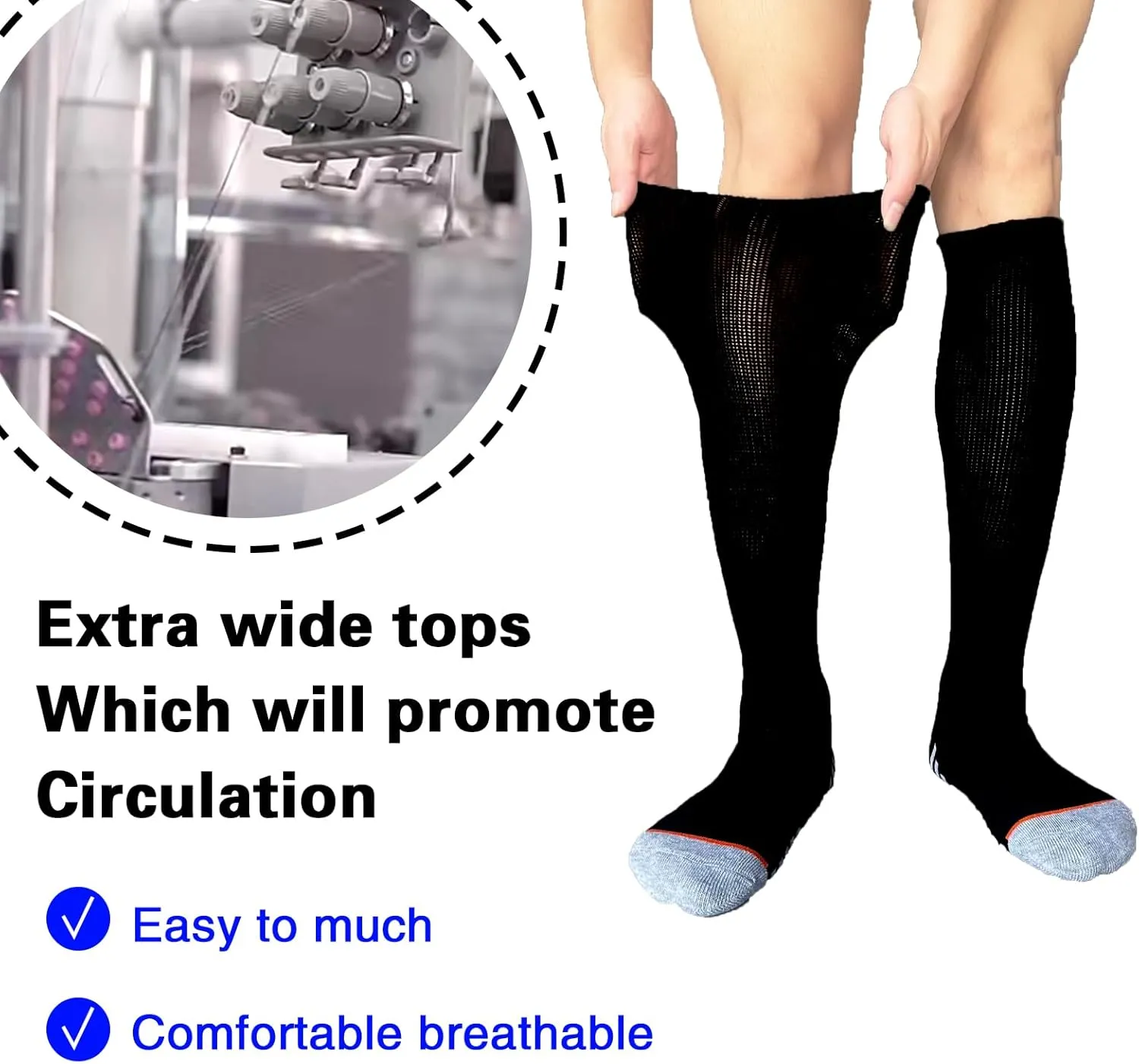 Walking Boot Socks air Cam Walker Cast Socks 2 Pairs Fracture Boot Brace Sock Surgical Orthopedics Sock for Men Women