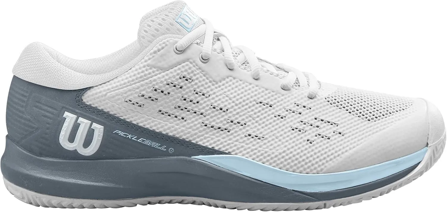 WILSON Women's Rush Pro Ace Pickler Tennis Sneaker, White, Low Top