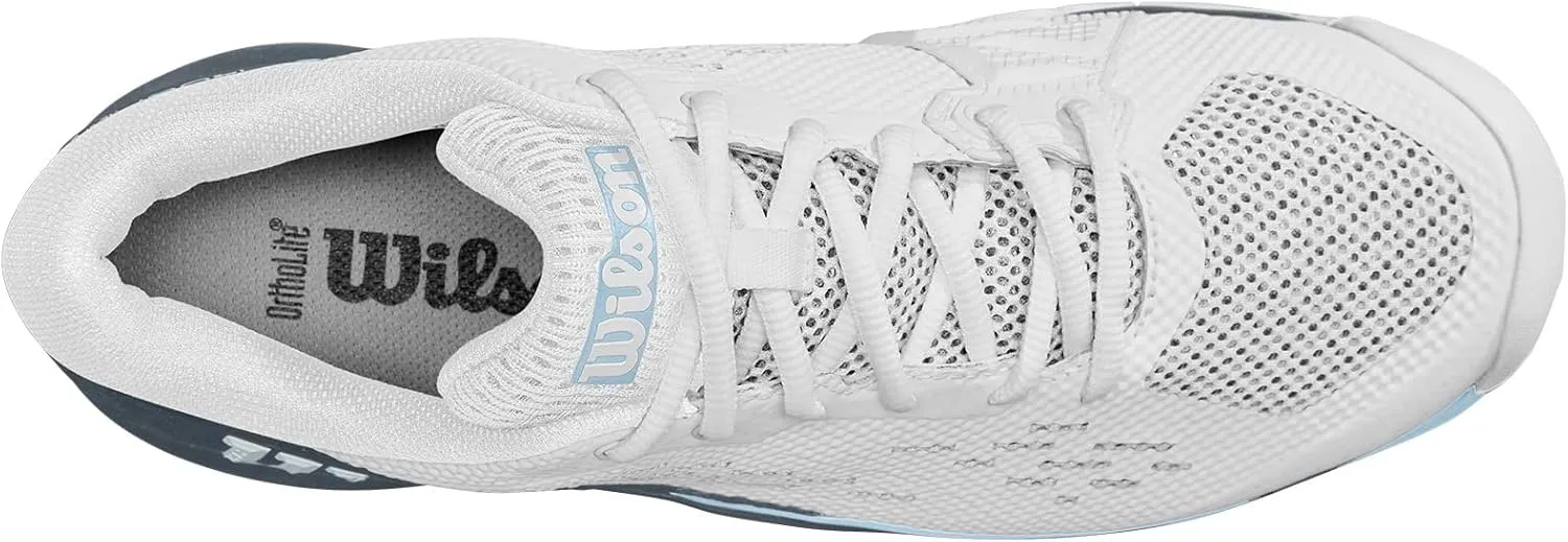 WILSON Women's Rush Pro Ace Pickler Tennis Sneaker, White, Low Top