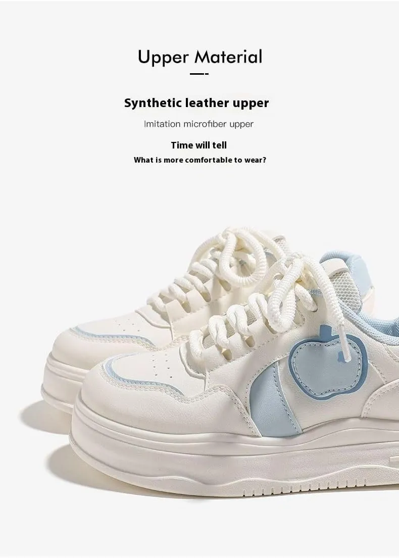 Women's Platform Casual Colorful Sneakers Retro Colorblock Stylish Cute Chunky Thick-Soled Walking Shoes