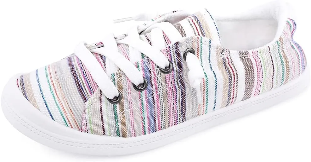 Women's Slip On Canvas Sneaker Low Top Casual Walking Shoes Classic Comfort Flat Fashion Sneakers