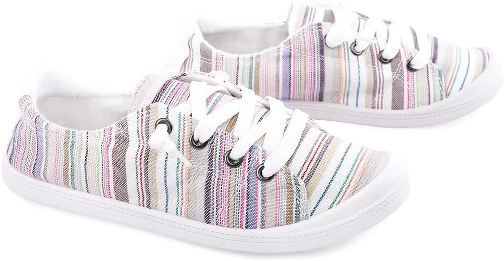 Women's Slip On Canvas Sneaker Low Top Casual Walking Shoes Classic Comfort Flat Fashion Sneakers