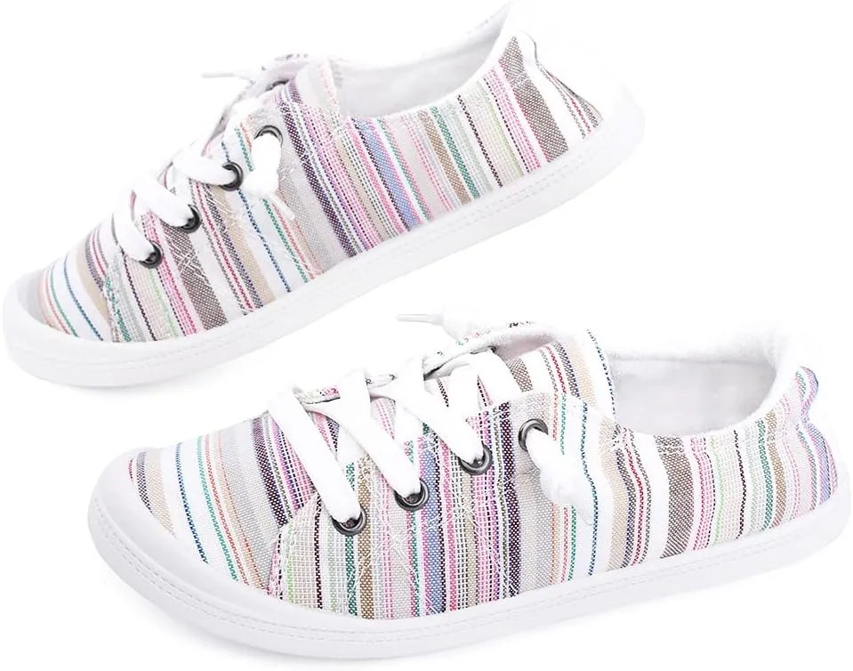 Women's Slip On Canvas Sneaker Low Top Casual Walking Shoes Classic Comfort Flat Fashion Sneakers