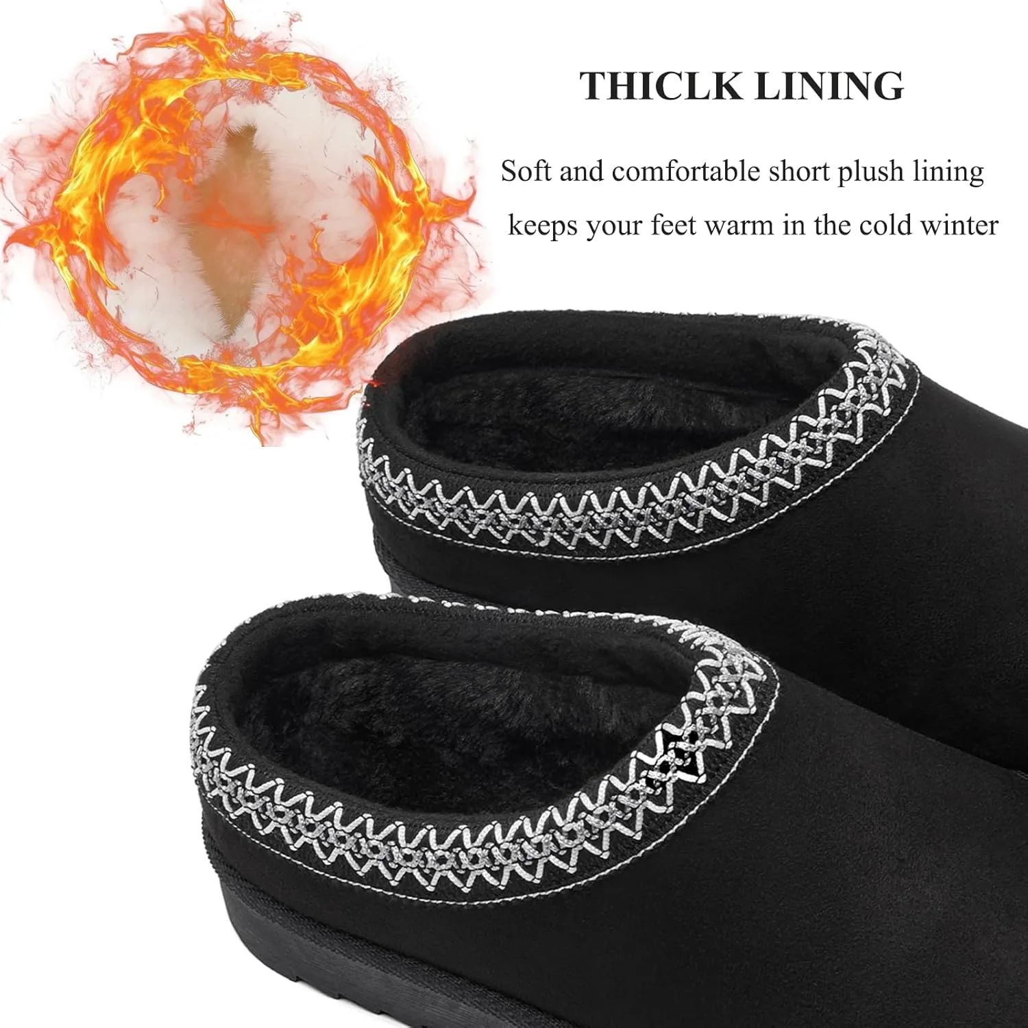 Women's Slippers Platform Mini Boots Anti-Slip Boot For Outdoor Short Ankle Boot Fur Fleece Lined Sneakers House slippers