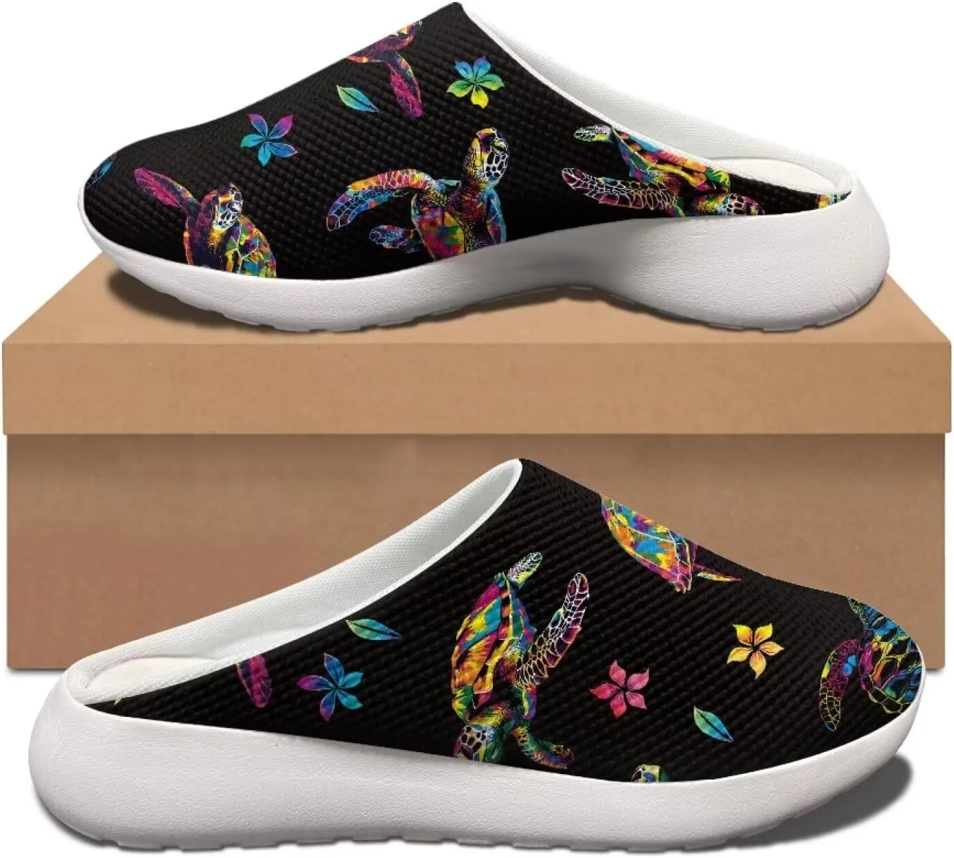 Women's Water Sandals Casual Light Slippers Funny Graphic Garden Clogs Slip On Water Shoes