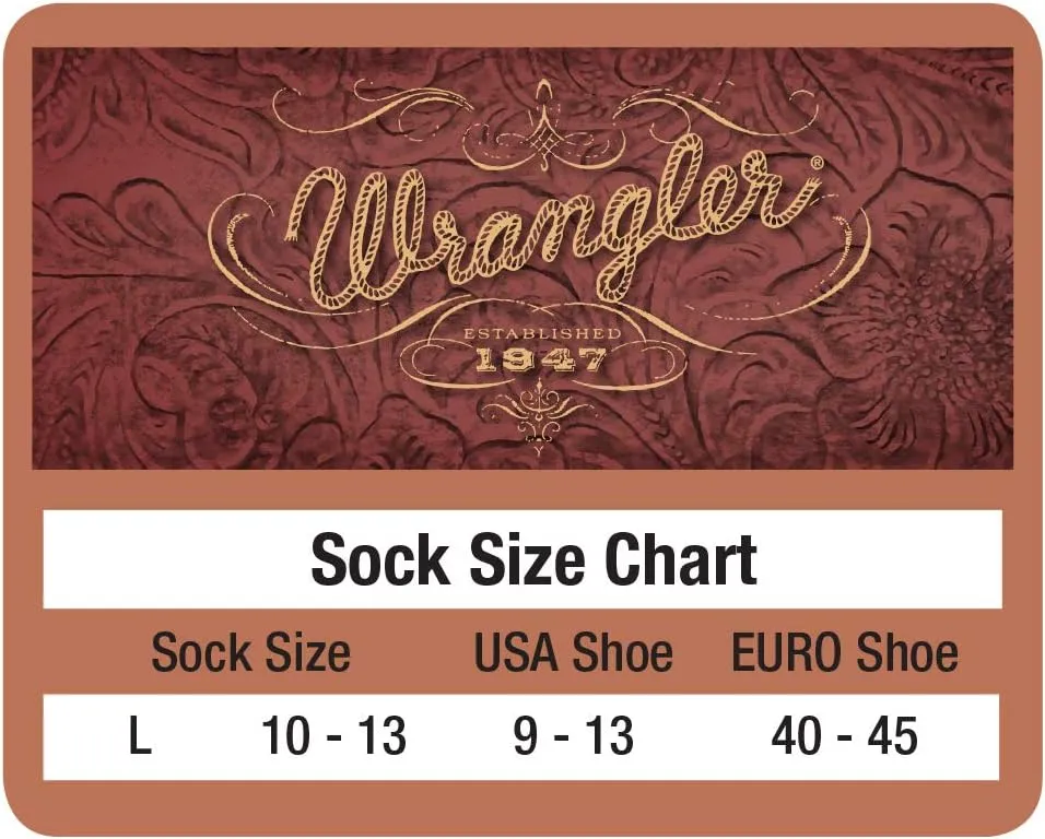 Wrangler Men's Riggs Non-Binding Boot Work Cotton Cushion Smooth Toe Socks (4 Pairs)