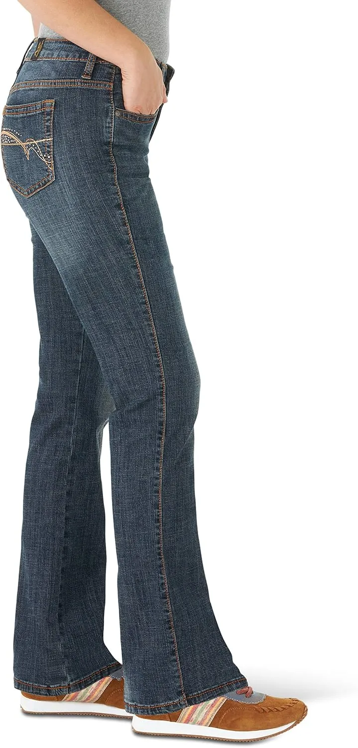 Wrangler Women's Aura Instantly Slimming Mid Rise Boot Cut Jean