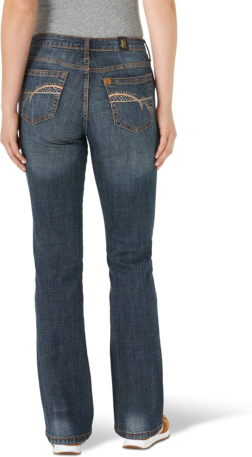 Wrangler Women's Aura Instantly Slimming Mid Rise Boot Cut Jean