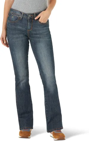 Wrangler Women's Aura Instantly Slimming Mid Rise Boot Cut Jean