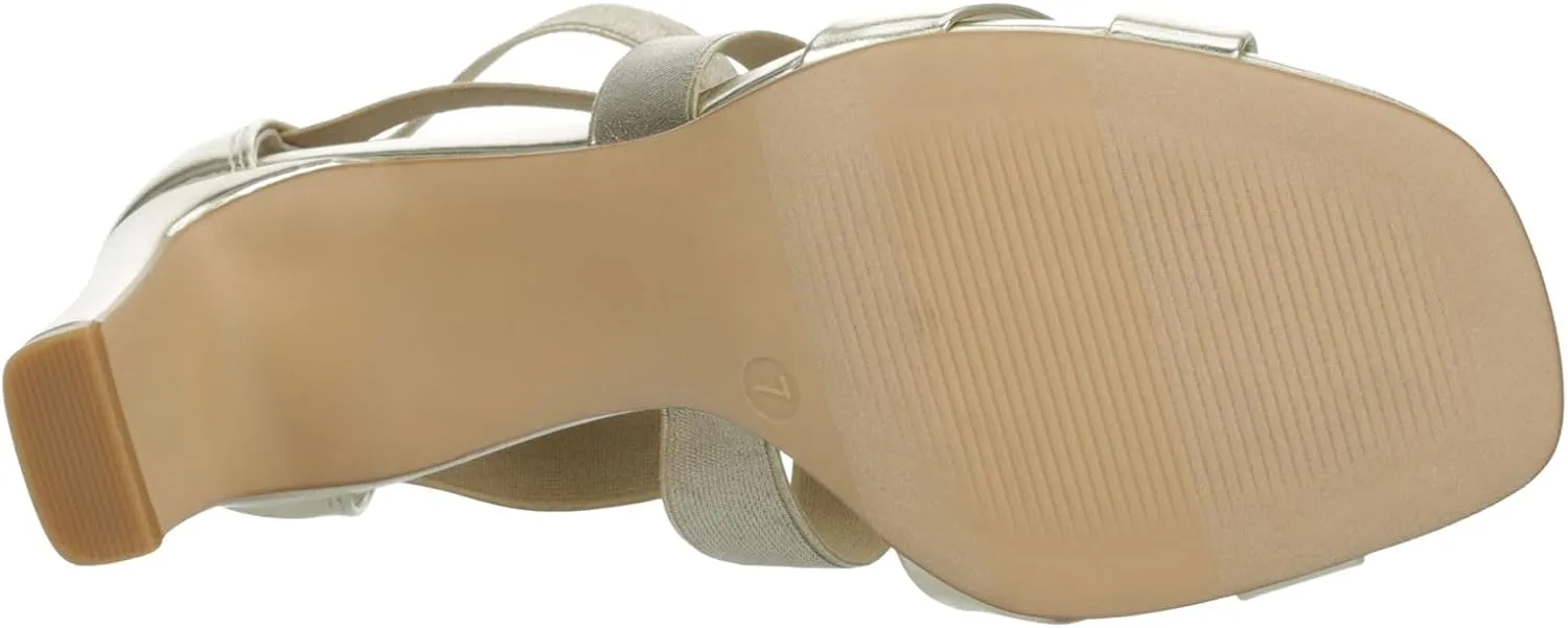 XAPPEAL Elline - Women's Zip-Up Elastic Ankle Strap Heel Open Toe Dress Sandal