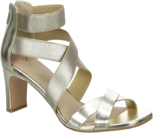 XAPPEAL Elline - Women's Zip-Up Elastic Ankle Strap Heel Open Toe Dress Sandal