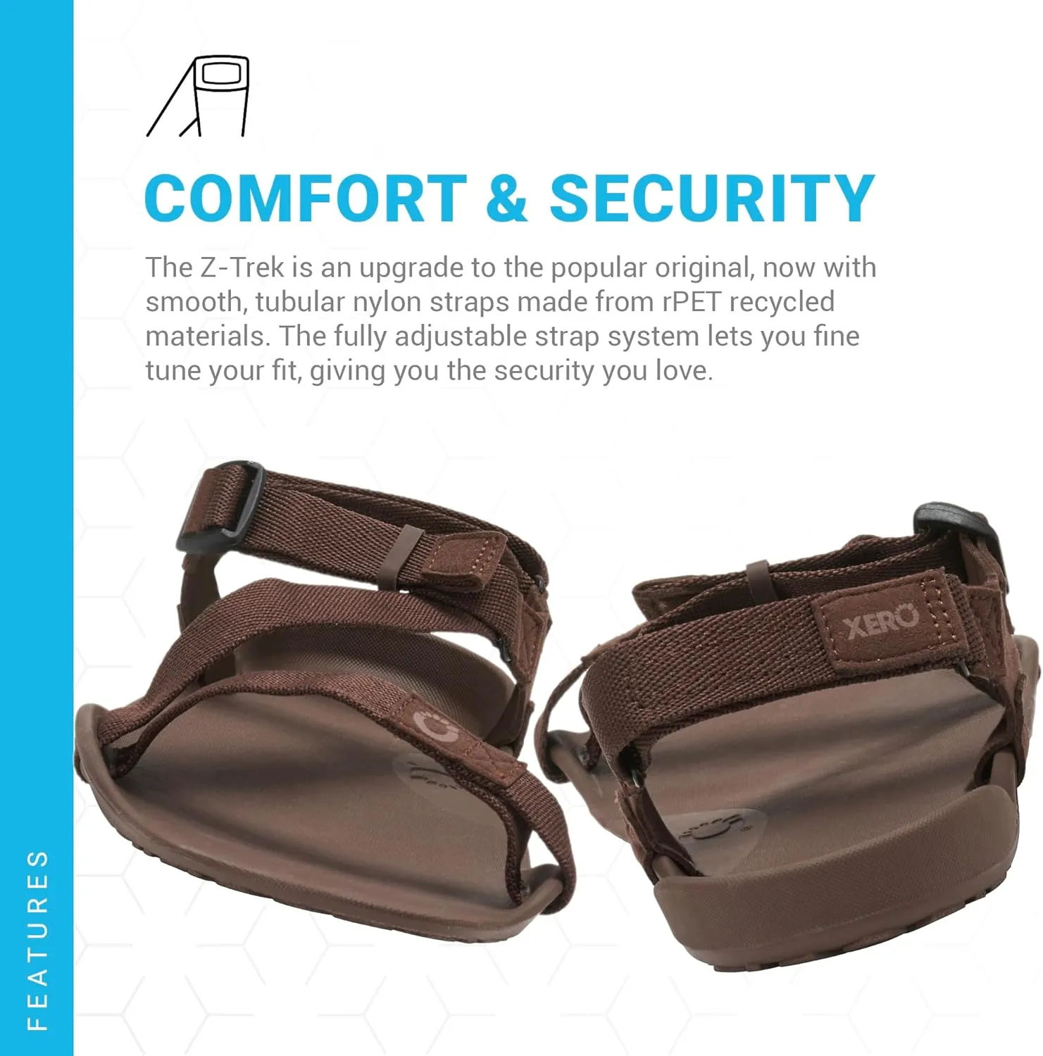 Xero Shoes Men's Z-Trek Barefoot Hiking Sandals